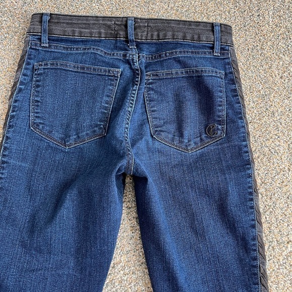 CJ by Cookie Johnson Peace Skinny Jeans Women's 28 Low Rise Side Stripe Stretch - Picture 4 of 7